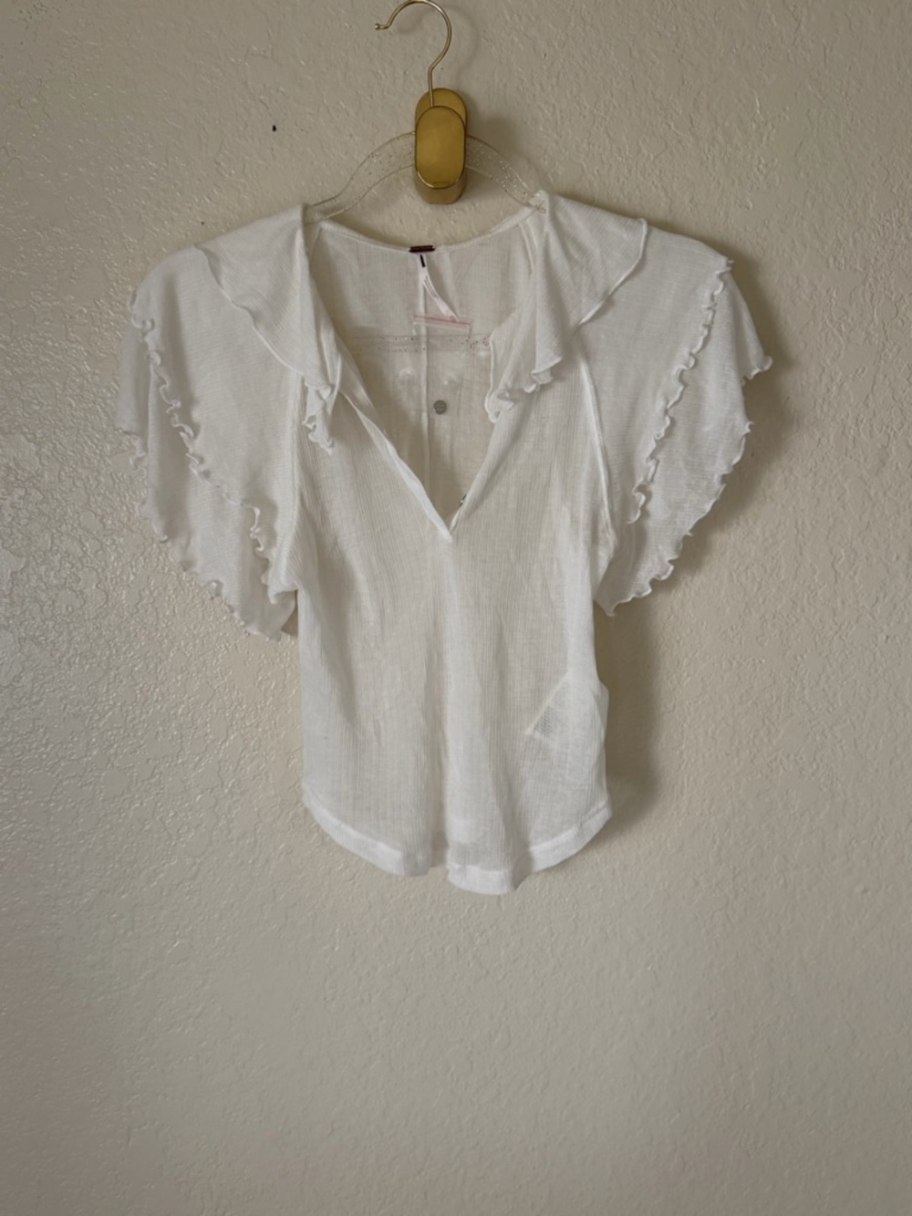 New free people vivianne knit white top size XS - Picture 3 of 11